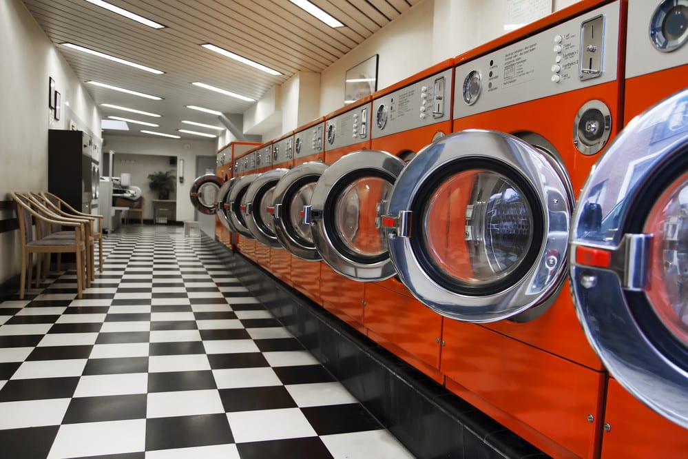 Laundromat Interior, Clean and Bright
